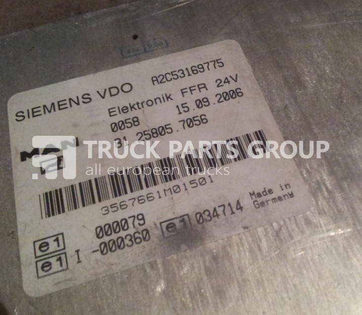 MAN FFR control unit, ECU, 81258057084, Siemens VDO, 81258057084, 81 control unit - Unidad de control para Camión: foto 3 MAN FFR control unit, ECU, 81258057084, Siemens VDO, 81258057084, 81 control unit - Unidad de control para Camión: foto 3