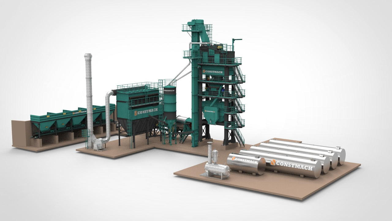 Constmach Stationary Asphalt Plant Delivered in Stock 2 Year Warranty - Planta de asfalto: foto 1 Constmach Stationary Asphalt Plant Delivered in Stock 2 Year Warranty - Planta de asfalto: foto 1