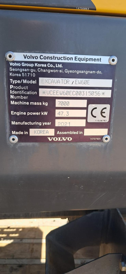Excavadora de ruedas VOLVO EW 60E: foto 9
