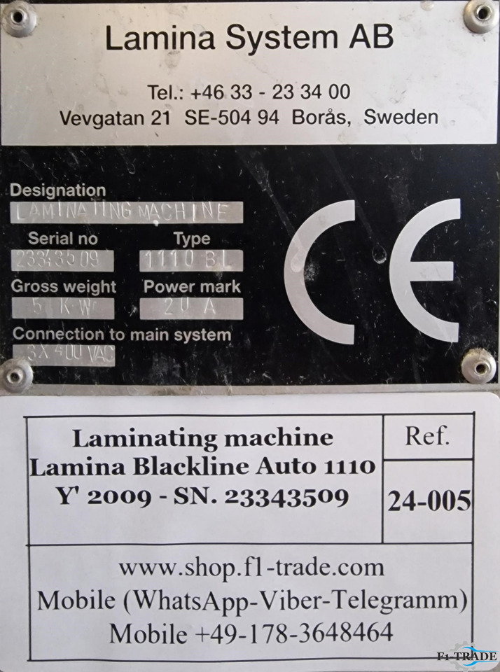 Máquina de impresión Lamina Blackline auto 1110: foto 6