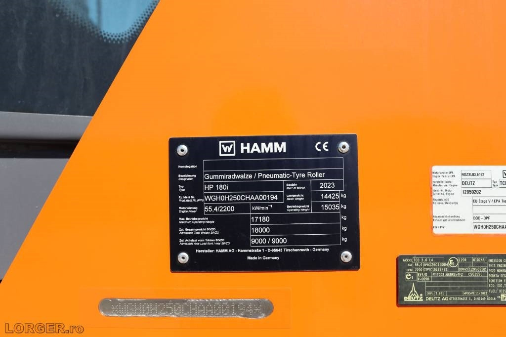 Vibroapisonador Hamm HP 180 i / For Sale and Rent: foto 16