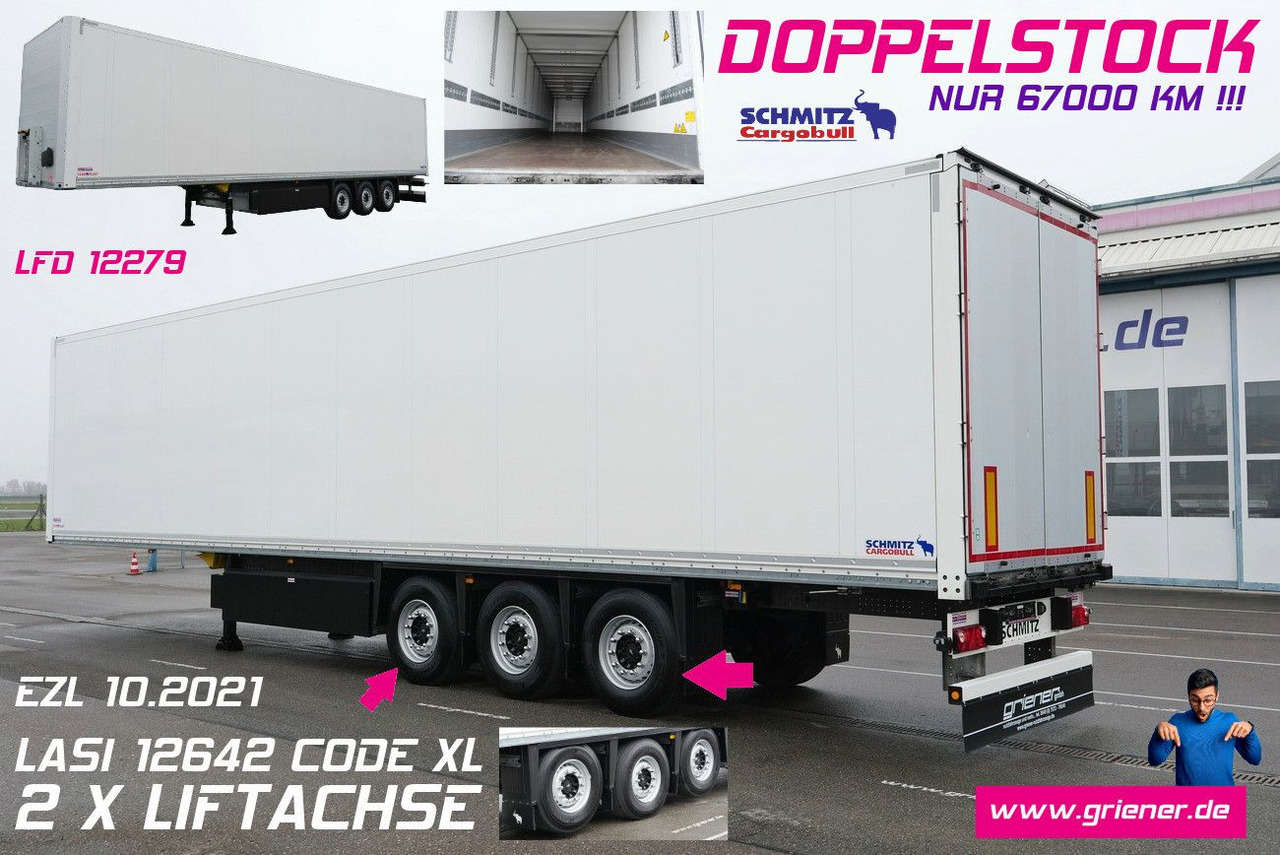 Schmitz Cargobull SKO 24/DOPPELSTOCK / 2,70/ 2 x LIFT nur 67000 km - Semirremolque caja cerrada: foto 1 Schmitz Cargobull SKO 24/DOPPELSTOCK / 2,70/ 2 x LIFT nur 67000 km - Semirremolque caja cerrada: foto 1