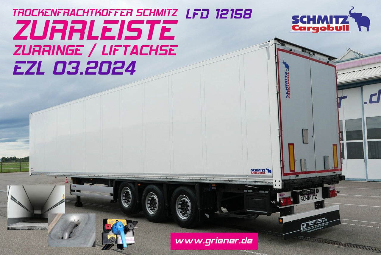 Schmitz Cargobull SKO/SBO  24 ZURRLEISTE / ZURRINGE / LIFTACHSE - Semirremolque caja cerrada: foto 1 Schmitz Cargobull SKO/SBO  24 ZURRLEISTE / ZURRINGE / LIFTACHSE - Semirremolque caja cerrada: foto 1