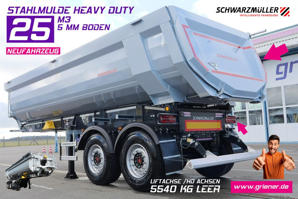 Schwarzmüller HARDOX MULDE / HEAVY DUTY /25 m³ 5 mm 6x4 - Semirremolque volquete: foto 1 Schwarzmüller HARDOX MULDE / HEAVY DUTY /25 m³ 5 mm 6x4 - Semirremolque volquete: foto 1