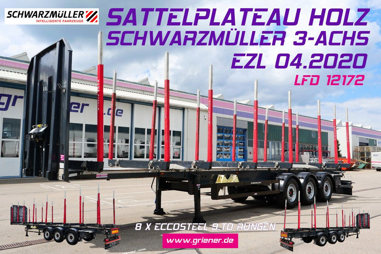Schwarzmüller Y serie /RUNGENSATTEL HOLZ ECCO STEEL 9to /8 x - Semirremolque maderero: foto 1 Schwarzmüller Y serie /RUNGENSATTEL HOLZ ECCO STEEL 9to /8 x - Semirremolque maderero: foto 1