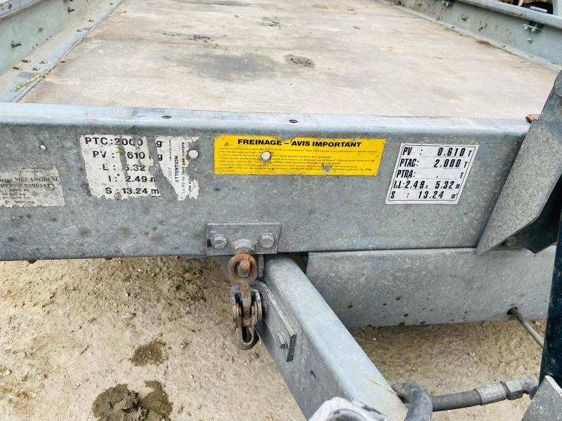 Arrendamiento de MECANOREM Remorque porte engins 2T MECANOREM Remorque porte engins 2T: foto 11