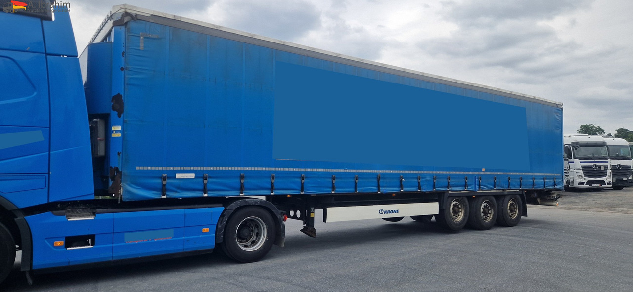 Krone SD Deutscher Auflieger, Pritsche Plane Edscha - Semirremolque lona: foto 1 Krone SD Deutscher Auflieger, Pritsche Plane Edscha - Semirremolque lona: foto 1
