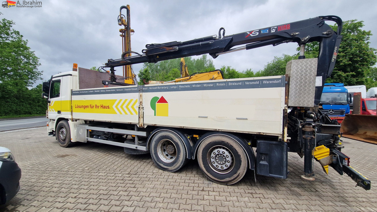 Camión grúa, Camión caja abierta Mercedes-Benz 2541L Baustoff mit HIAB 122, Palettengabel Lift-Lenkachse, mp3: foto 11