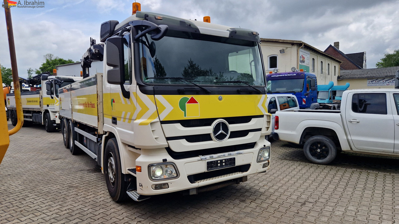 Camión grúa, Camión caja abierta Mercedes-Benz 2541L Baustoff mit HIAB 122, Palettengabel Lift-Lenkachse, mp3: foto 10