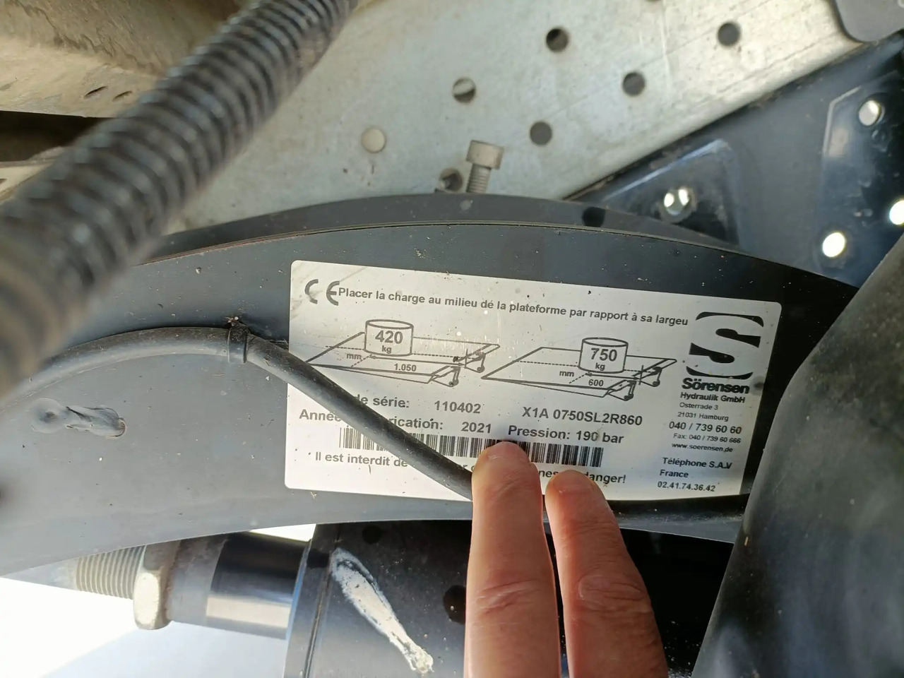 SPONDA IDRAULICA BATTENTE SORENSEN 750KG - Trampilla elevadora: foto 4 SPONDA IDRAULICA BATTENTE SORENSEN 750KG - Trampilla elevadora: foto 4