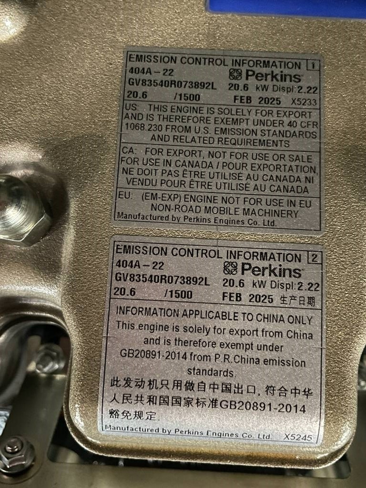 Generador industriale nuevo Perkins 404D-22G - 22 kVA Generator - DPX-19801: foto 19