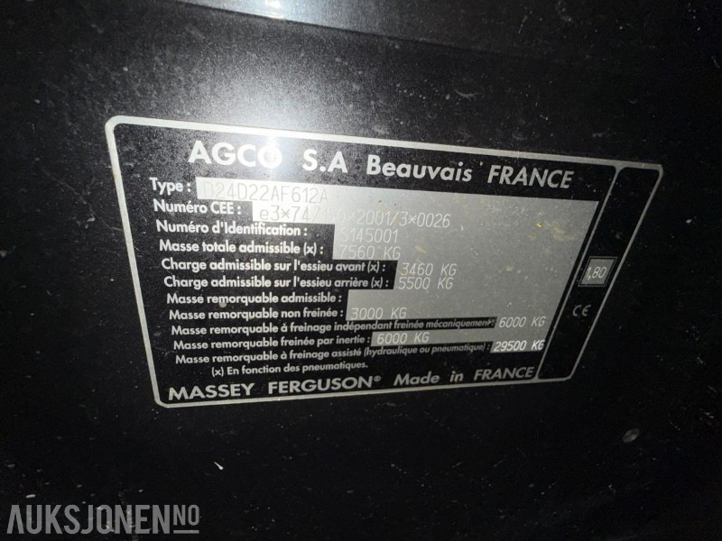 Tractor 2007 Massey Ferguson  4WD 5455 Traktor - Skuff - Frontlaster - 4325T: foto 7