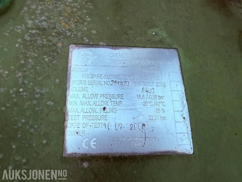 2008 LPG Propantank 6400 L - Equipo de construcción: foto 5 2008 LPG Propantank 6400 L - Equipo de construcción: foto 5