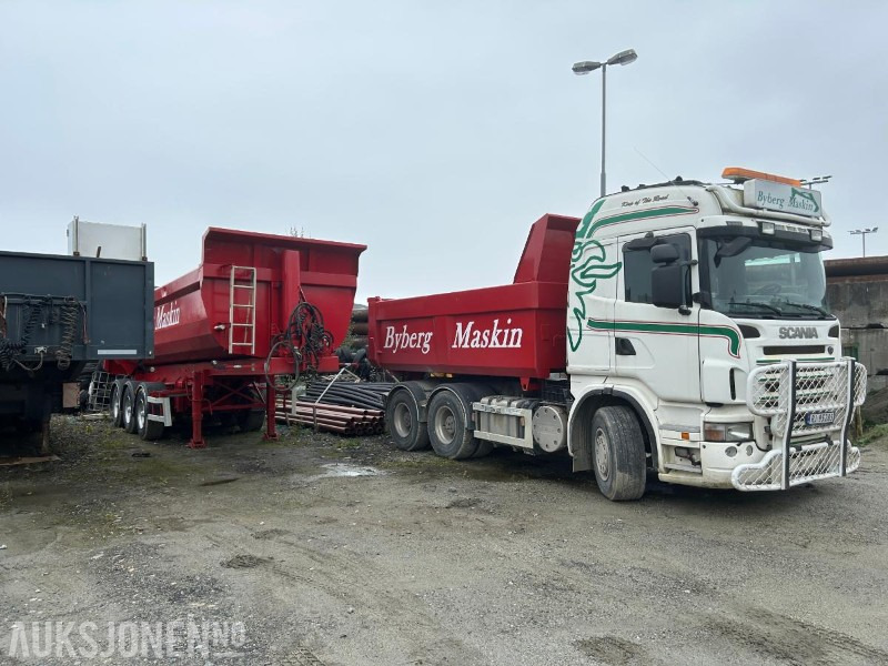 2009 Scania R560 Kombibil selges komplett Tippsemi og Maskinslep - Camión volquete: foto 2 2009 Scania R560 Kombibil selges komplett Tippsemi og Maskinslep - Camión volquete: foto 2