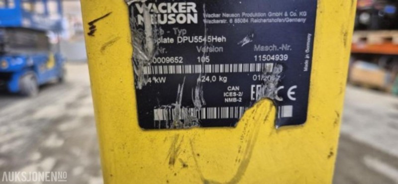 2017 Wacker Neuson DPU5545Heh Vibroplate - Rodillo: foto 4 2017 Wacker Neuson DPU5545Heh Vibroplate - Rodillo: foto 4