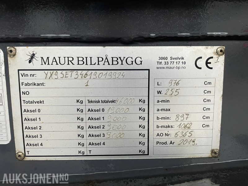 Camión volquete 2018 Scania R580 6x4 m/2019 Maur tippsemi: foto 17