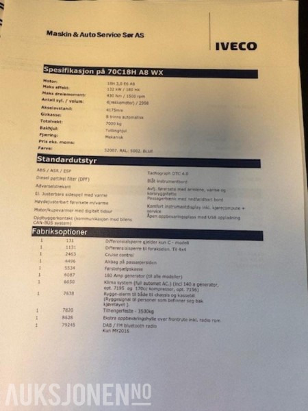 2020 Iveco lastebil 70WC18H A8 WX 4X4 - Camión caja abierta: foto 5 2020 Iveco lastebil 70WC18H A8 WX 4X4 - Camión caja abierta: foto 5