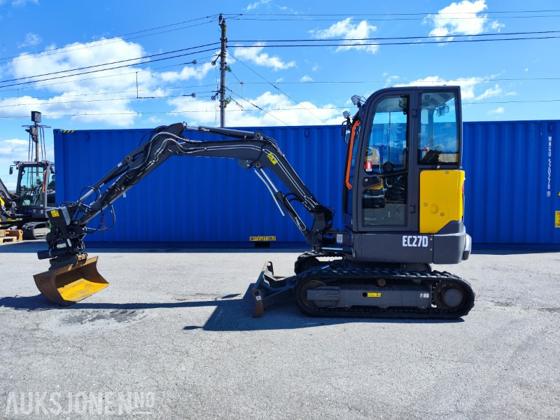 2022 Volvo EC27D – Meget godt utstyrt minigraver med lavt timeantall - Miniexcavadora: foto 1 2022 Volvo EC27D – Meget godt utstyrt minigraver med lavt timeantall - Miniexcavadora: foto 1
