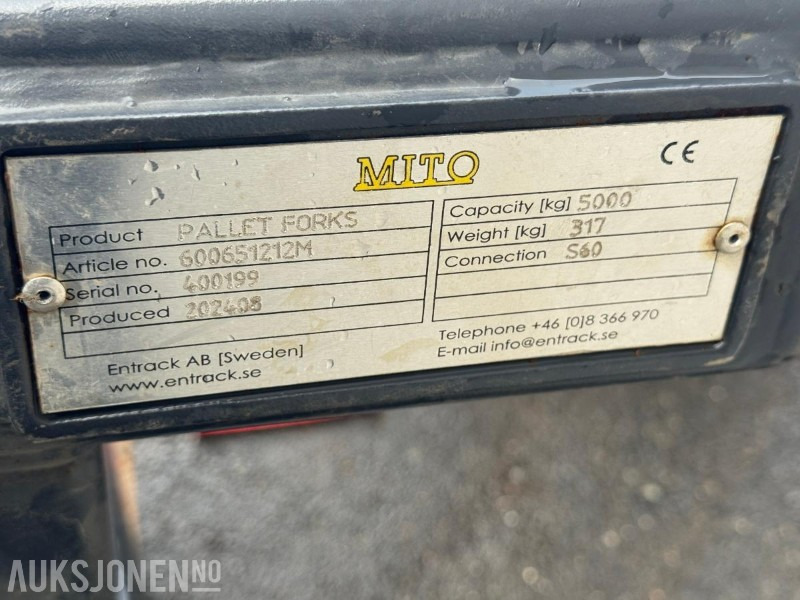 2024 Mito Pallegafler S60 til Gravemaskin - Implemento para Maquinaria de construcción: foto 5 2024 Mito Pallegafler S60 til Gravemaskin - Implemento para Maquinaria de construcción: foto 5