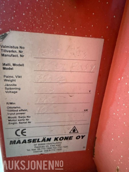 2003 Hakkipilke 1x37 Easy 37 - vedmaksin - mva fri - Maquinaria agrícola: foto 5 2003 Hakkipilke 1x37 Easy 37 - vedmaksin - mva fri - Maquinaria agrícola: foto 5