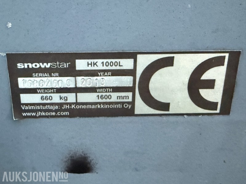 2013 Snowstar HK1000L strøkasse / 1000L - Maquinaria agrícola: foto 5 2013 Snowstar HK1000L strøkasse / 1000L - Maquinaria agrícola: foto 5