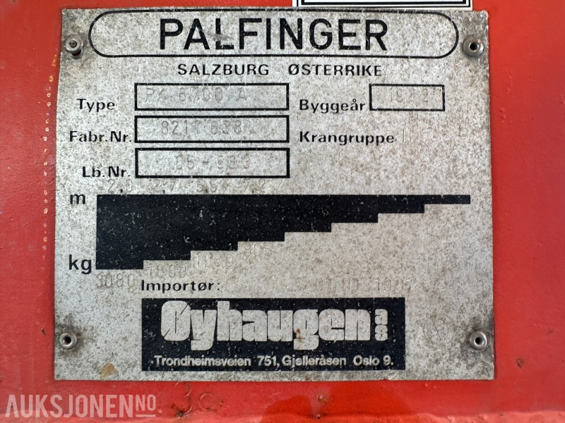 Palfinger PK 6700A lastebilkran - Grúa: foto 4 Palfinger PK 6700A lastebilkran - Grúa: foto 4