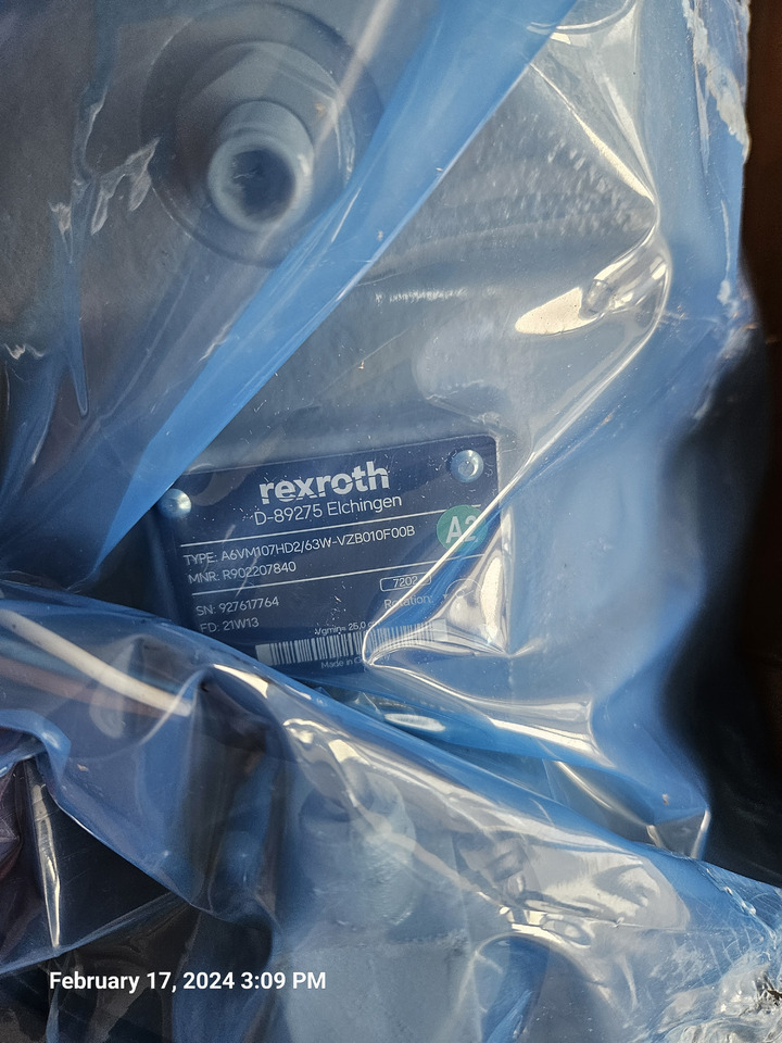 REXROTH A6VM107HD2/63W-VZB010F00B R902207840 - Motor hidráulico para Perforadora: foto 2 REXROTH A6VM107HD2/63W-VZB010F00B R902207840 - Motor hidráulico para Perforadora: foto 2