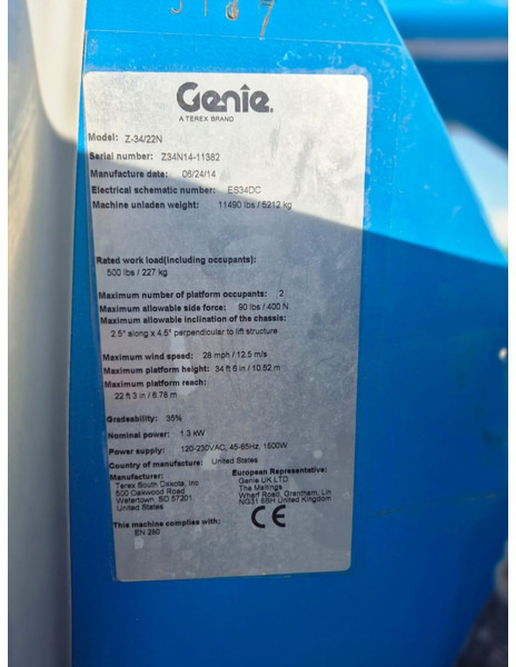 Arrendamiento de Genie Z-34/22N Genie Z-34/22N: foto 13