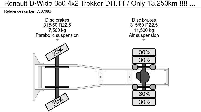 Cabeza tractora Renault D-Wide 380 4x2 Trekker DTI.11 / Only 13.250km !!!!: foto 18
