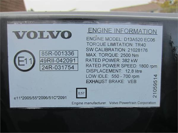 Volvo D13A520 EC06 Volvo FH, FMX - Motor para Camión: foto 3 Volvo D13A520 EC06 Volvo FH, FMX - Motor para Camión: foto 3