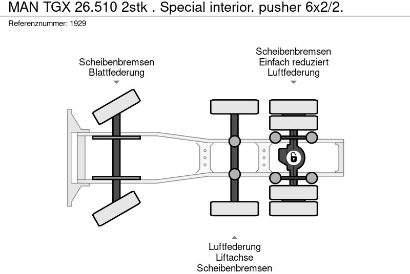 Cabeza tractora MAN TGX 26.510 2stk . Special interior. pusher 6x2/2.: foto 18
