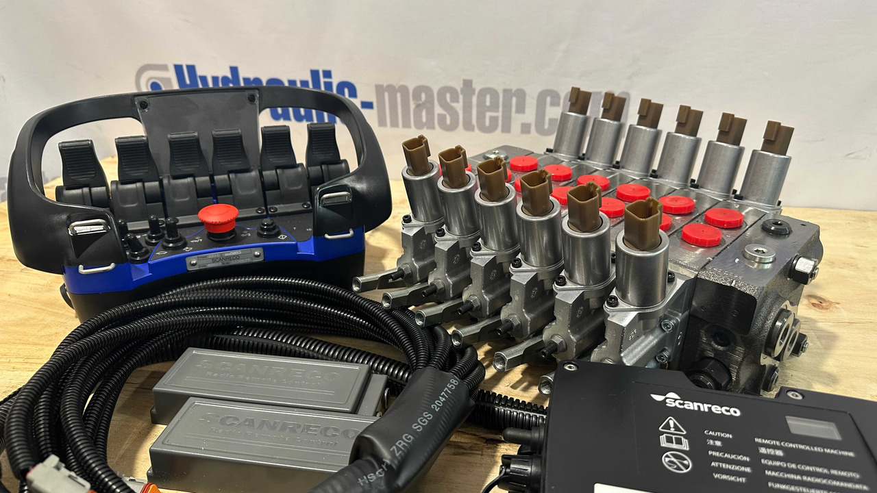 Maquinaria forestal Proportional Valve Walvoil DPX100 with Control Scanreco RC400 and JP Joysticks PWM for Palfinger, Kubota, Kesla: foto 18