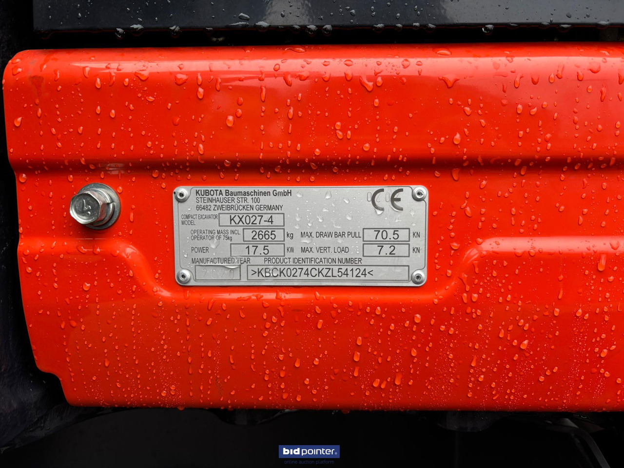 Miniexcavadora Kubota KX 027 - 4 GL  minigraver: foto 10