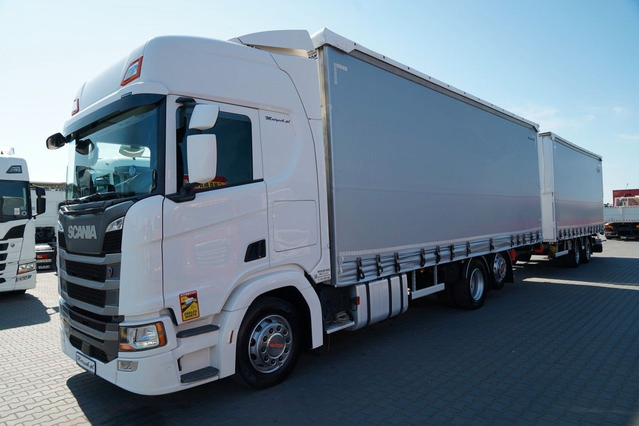 Scania R 450 / ZESTAW TANDEM 120 M3 / PRZEJAZDOWY / OŚ - Camión lona: foto 2 Scania R 450 / ZESTAW TANDEM 120 M3 / PRZEJAZDOWY / OŚ - Camión lona: foto 2