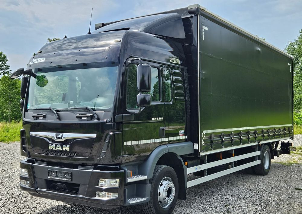MAN TGM 15.290 / FIRANKA / 2019R / SPROWADZONY/ 7500 ŁADOWNOŚĆ / 18 PALET / E6 / JAK NOWY / WINDA / - Camión lona: foto 1 MAN TGM 15.290 / FIRANKA / 2019R / SPROWADZONY/ 7500 ŁADOWNOŚĆ / 18 PALET / E6 / JAK NOWY / WINDA / - Camión lona: foto 1