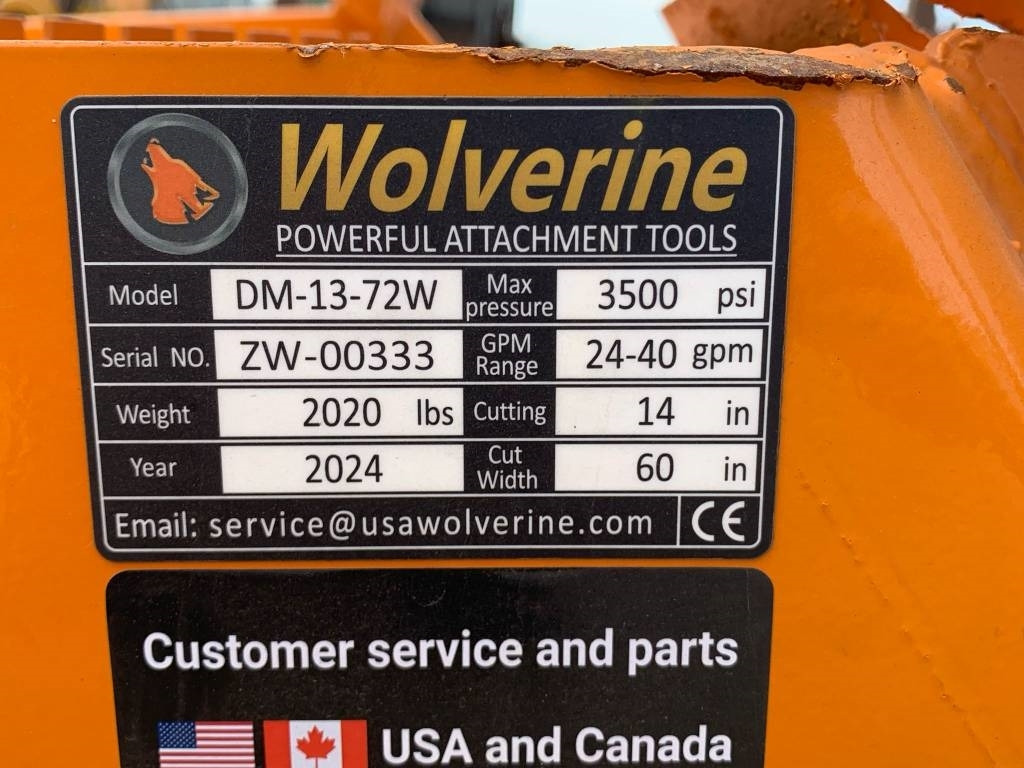 Wolverine DM-13-72W Mulcher - Trituradora forestal: foto 5 Wolverine DM-13-72W Mulcher - Trituradora forestal: foto 5