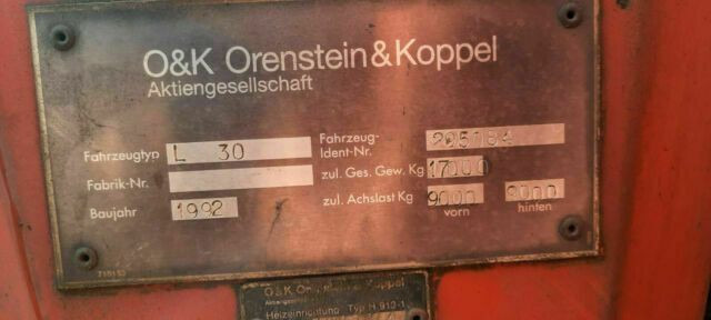 Cargadora de ruedas O & K L30 Radlader Deutschemaschine: foto 7 Cargadora de ruedas O & K L30 Radlader Deutschemaschine: foto 7