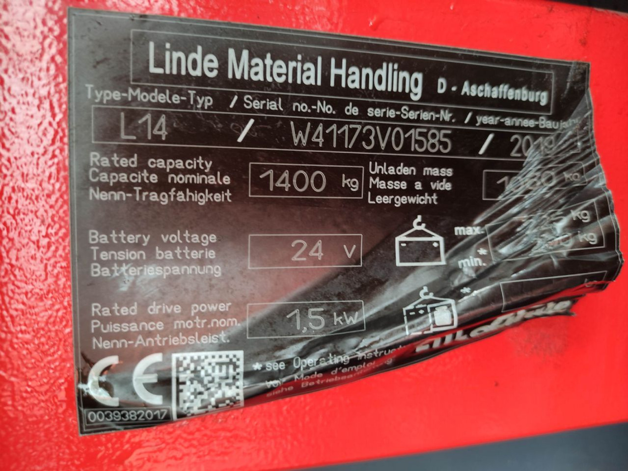 Linde L14-1173 - Apilador: foto 5 Linde L14-1173 - Apilador: foto 5