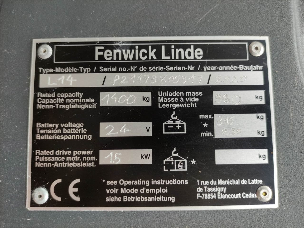 Linde L14-1173 - Apilador: foto 5 Linde L14-1173 - Apilador: foto 5