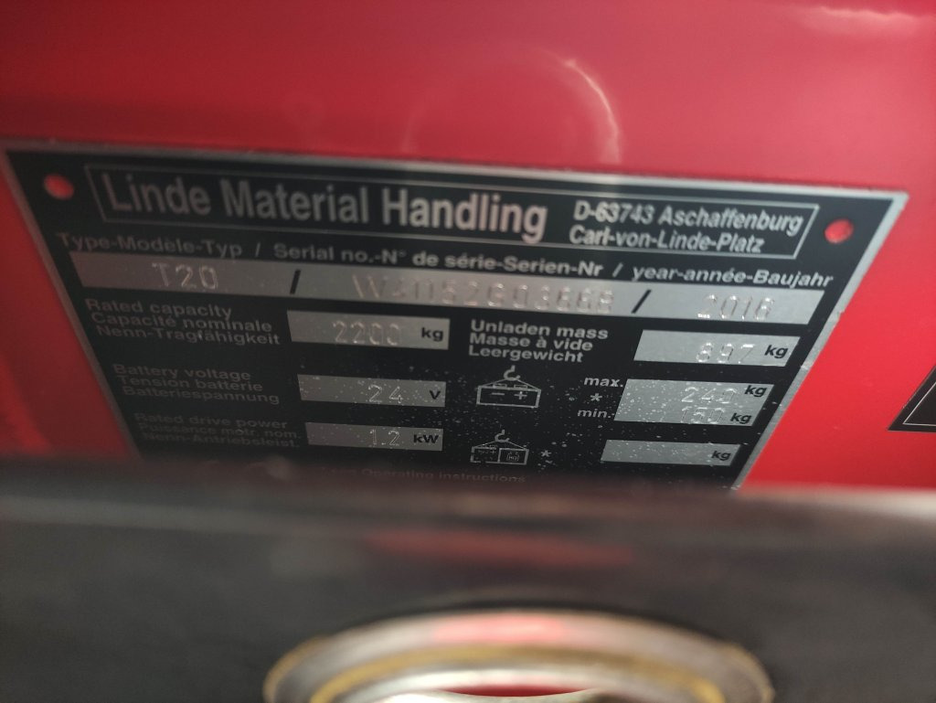 Apilador Linde T20 *Sonderbau-Batteriewechselwagen-388*: foto 6