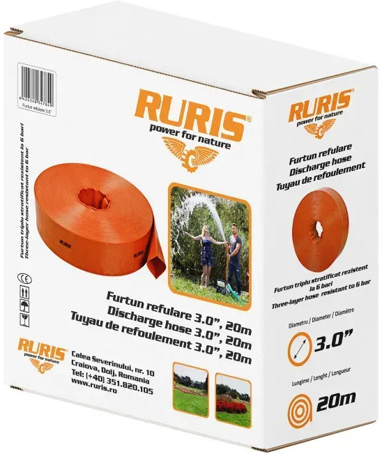 Pompa silnikowa RURIS MP80 + wąż 3" 20m - Sistema de riego: foto 2 Pompa silnikowa RURIS MP80 + wąż 3" 20m - Sistema de riego: foto 2