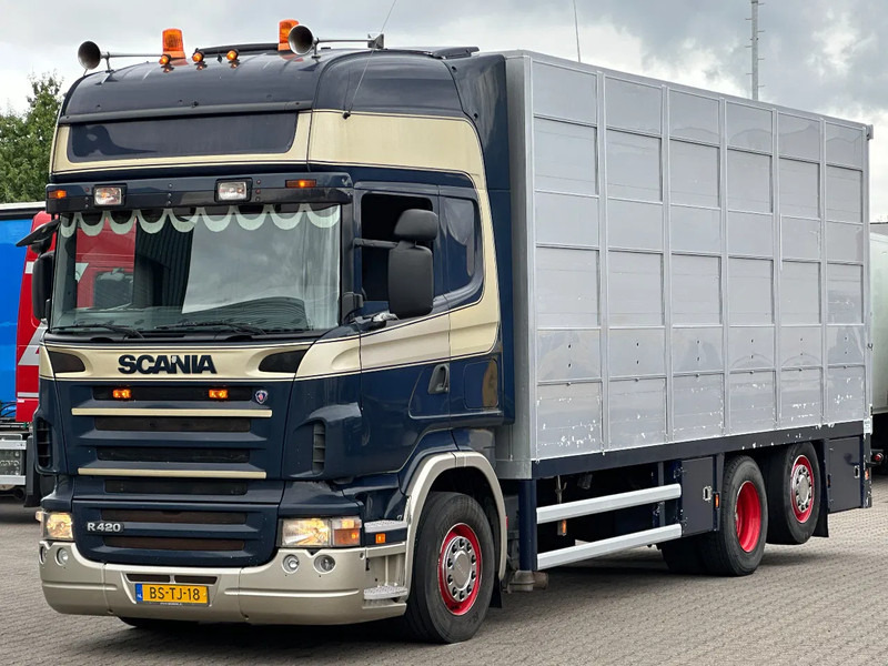 Scania R420 6x2 Topline / 3 Stock Animal Transport / Retarder / Euro 5 - Camión transporte de ganado: foto 1 Scania R420 6x2 Topline / 3 Stock Animal Transport / Retarder / Euro 5 - Camión transporte de ganado: foto 1