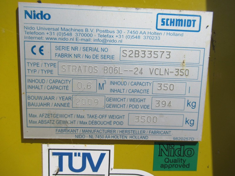 NIDO Stratos B06L-24 VCLN-350 Hydro zoutstrooier 0,6m3 + 350L - Maquinaria de limpieza: foto 3 NIDO Stratos B06L-24 VCLN-350 Hydro zoutstrooier 0,6m3 + 350L - Maquinaria de limpieza: foto 3