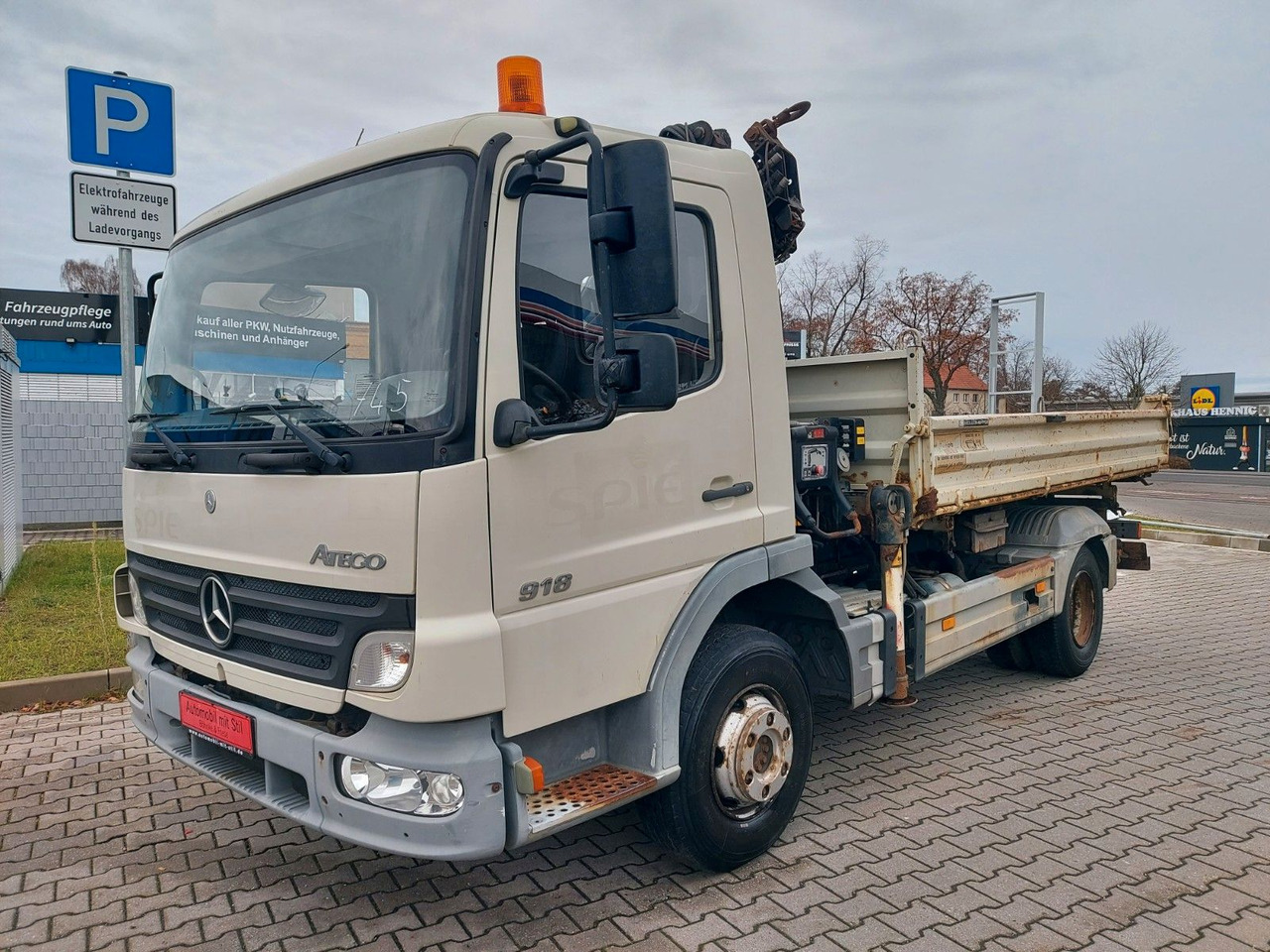 Camión volquete, Camión grúa Mercedes-Benz Atego 2 4-Zyl. 4x2 918 4x2 MEILLER HIAB066 Kran: foto 10 Camión volquete, Camión grúa Mercedes-Benz Atego 2 4-Zyl. 4x2 918 4x2 MEILLER HIAB066 Kran: foto 10