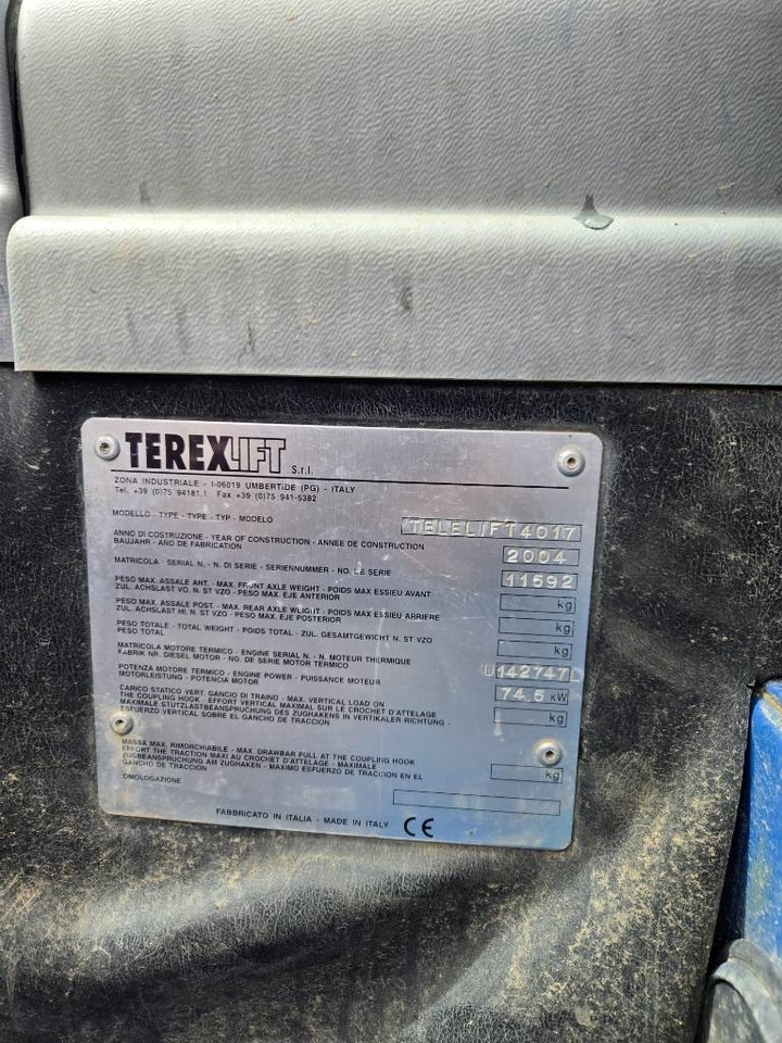 Manipulador telescópico Terex Telelift 4017: foto 18