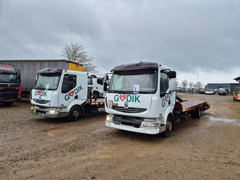 Renault 220 Machine/auto Transport and crane(2 stk) - Camión portavehículos: foto 1 Renault 220 Machine/auto Transport and crane(2 stk) - Camión portavehículos: foto 1