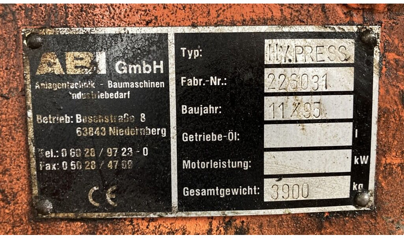 Abi RE 12/14300 - Martillo de hinca de pilotes: foto 5 Abi RE 12/14300 - Martillo de hinca de pilotes: foto 5