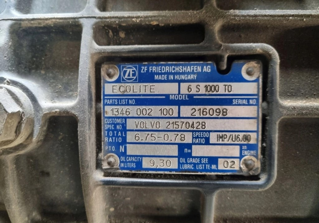 ZF MANUALNA RENAULT MIDLUM DXI GAMA D VOLVO FL 6S1000 TO - Caja de cambios: foto 2 ZF MANUALNA RENAULT MIDLUM DXI GAMA D VOLVO FL 6S1000 TO - Caja de cambios: foto 2