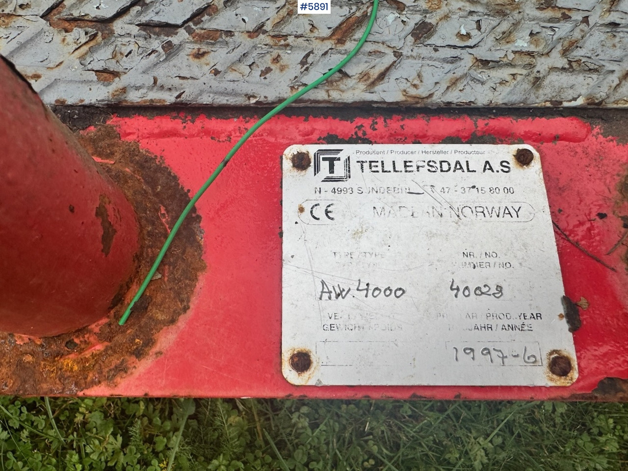 Maquinaria de henificación 1997 Tellefsdal AW4000 round bale wrapper: foto 16