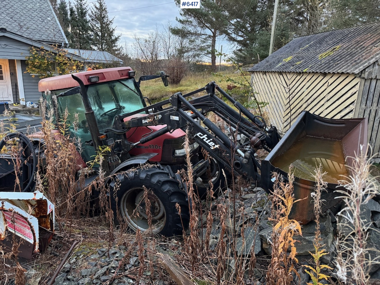 1999 Case IH Maxxum MX 100C w/ front loader, bucket and blade. Repair object. - Tractor: foto 1 1999 Case IH Maxxum MX 100C w/ front loader, bucket and blade. Repair object. - Tractor: foto 1